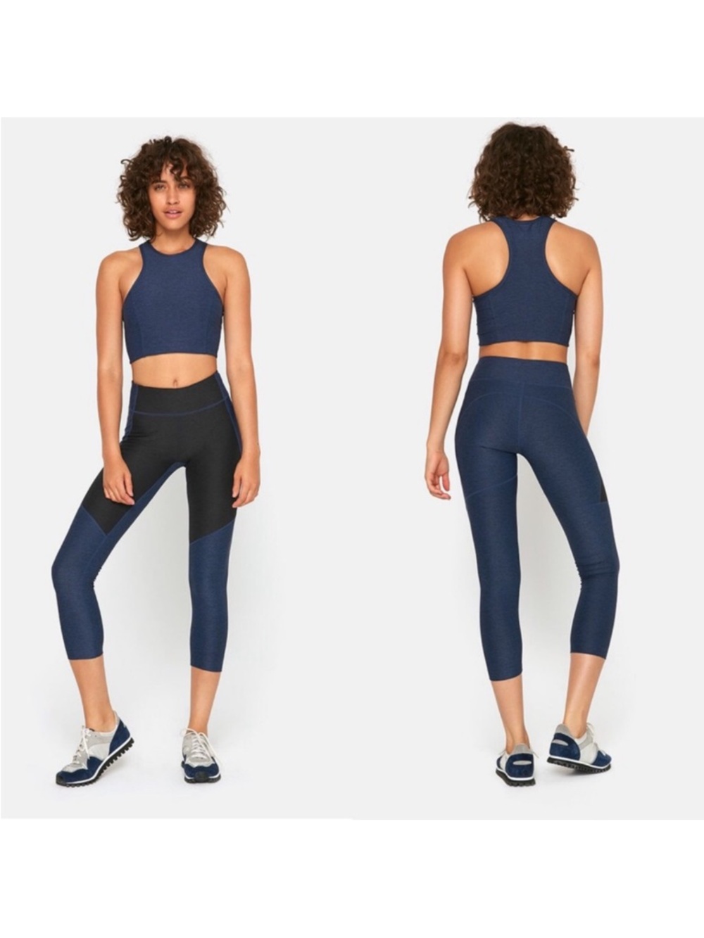 Outdoor Voices Navy/Black Two-Tone Leggings Small